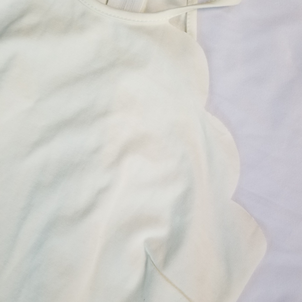 Charlotte Russe Halter Maxi Dress Scalloped Romper Shorts Overlay Cream Medium - Picture 4 of 14
